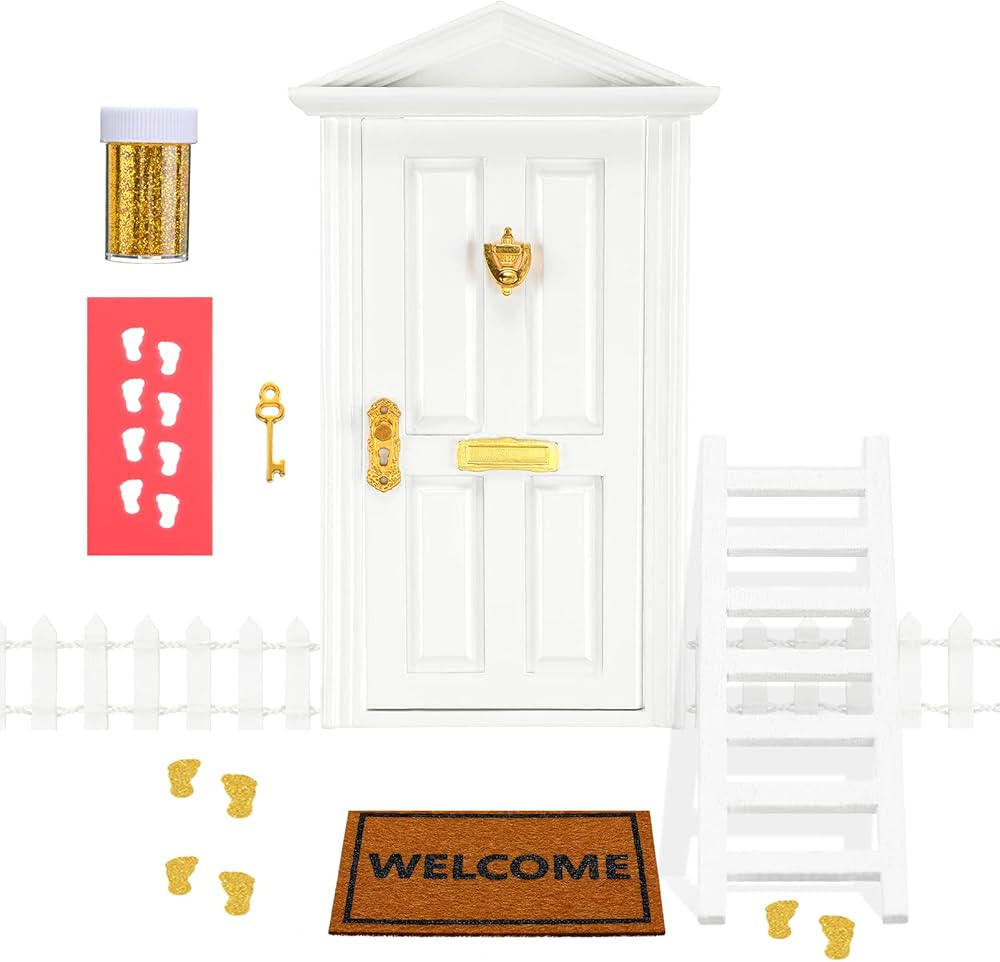 Tooth Fairy Door Kit Mini Wooden Tooth Fairy Door with Accessories Fairy Tale Education Learning ... | Amazon (US)