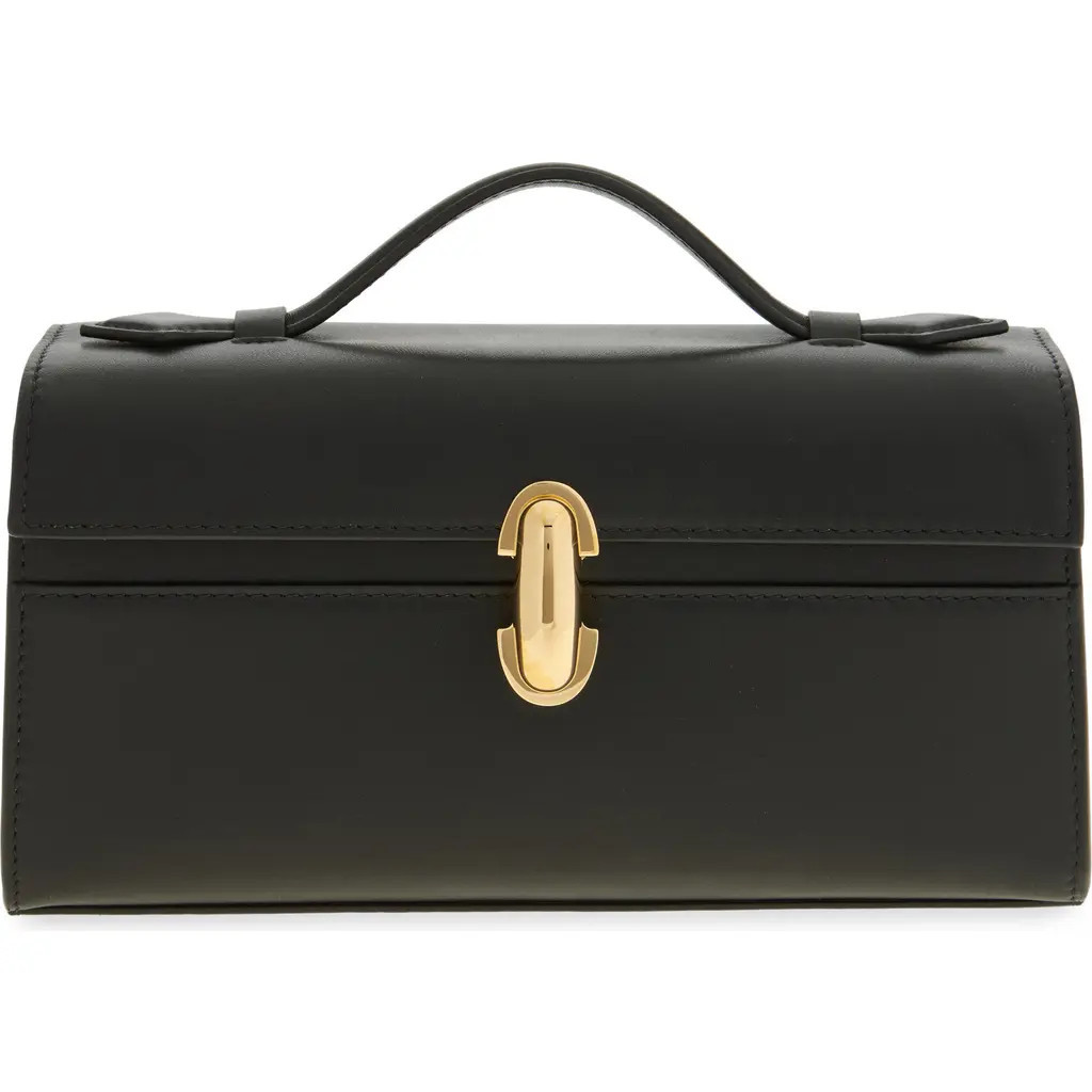 SAVETTE Symmetry Pochette Leather Top Handle Bag in Black at Nordstrom | Nordstrom