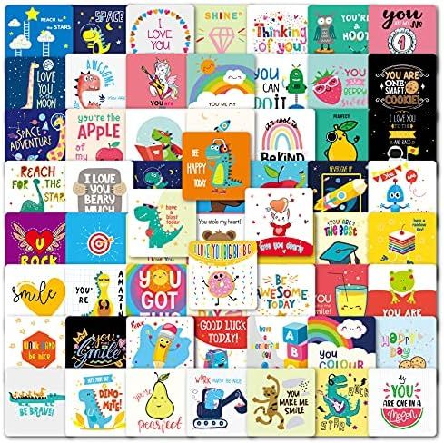 Lunch Box Notes for Kids, 60 Cute Design Positive Affirmation Lunch Box Cards for Kindergarten Ki... | Amazon (US)