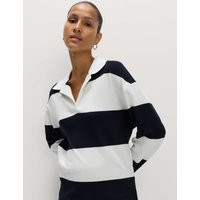 M&S Striped Cosy Rugby Top Navy Mix | Marks & Spencer (UK)