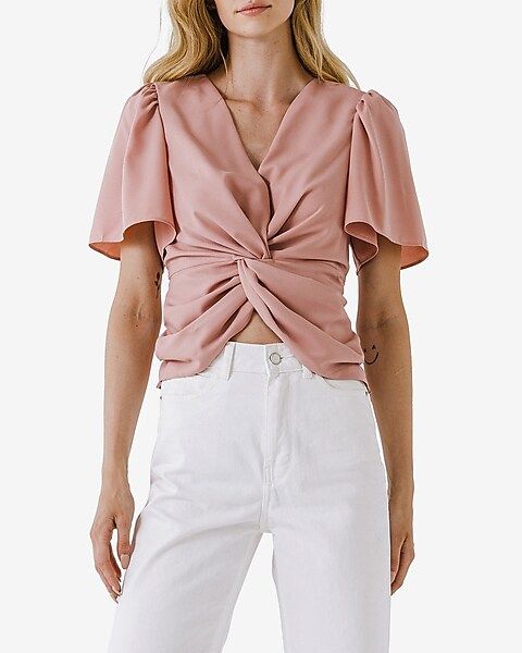 Endless Rose Solid Knotted Top | Express