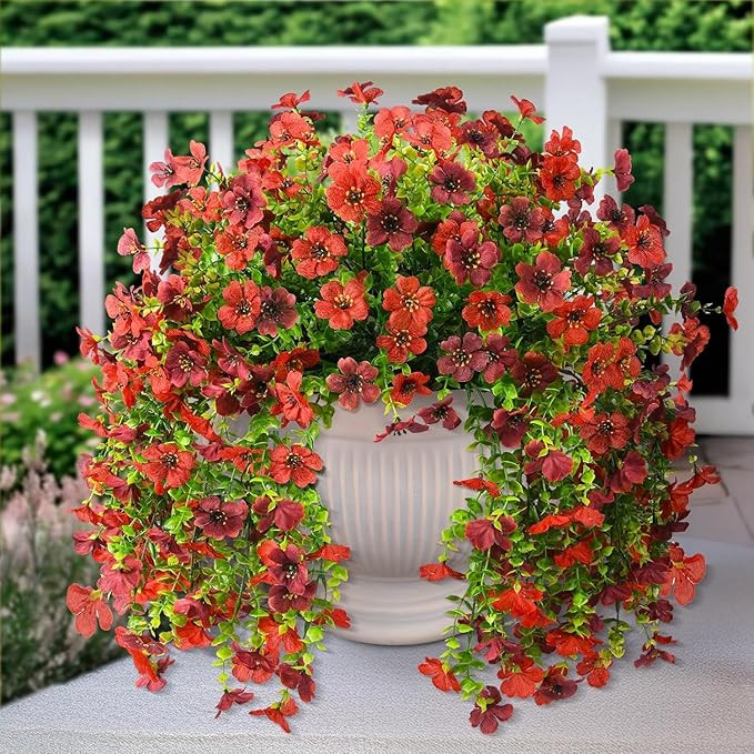 ZFProcess Artificial Hanging Flowers for Outdoors Spring Decoration, 2PCS Silk Fake Daisy Realist... | Amazon (US)