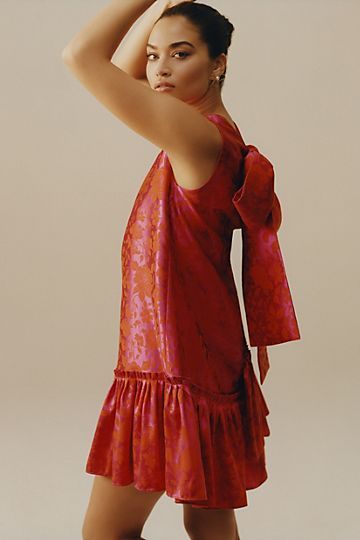 Segovia Jacquard Mini Dress | Anthropologie (US)