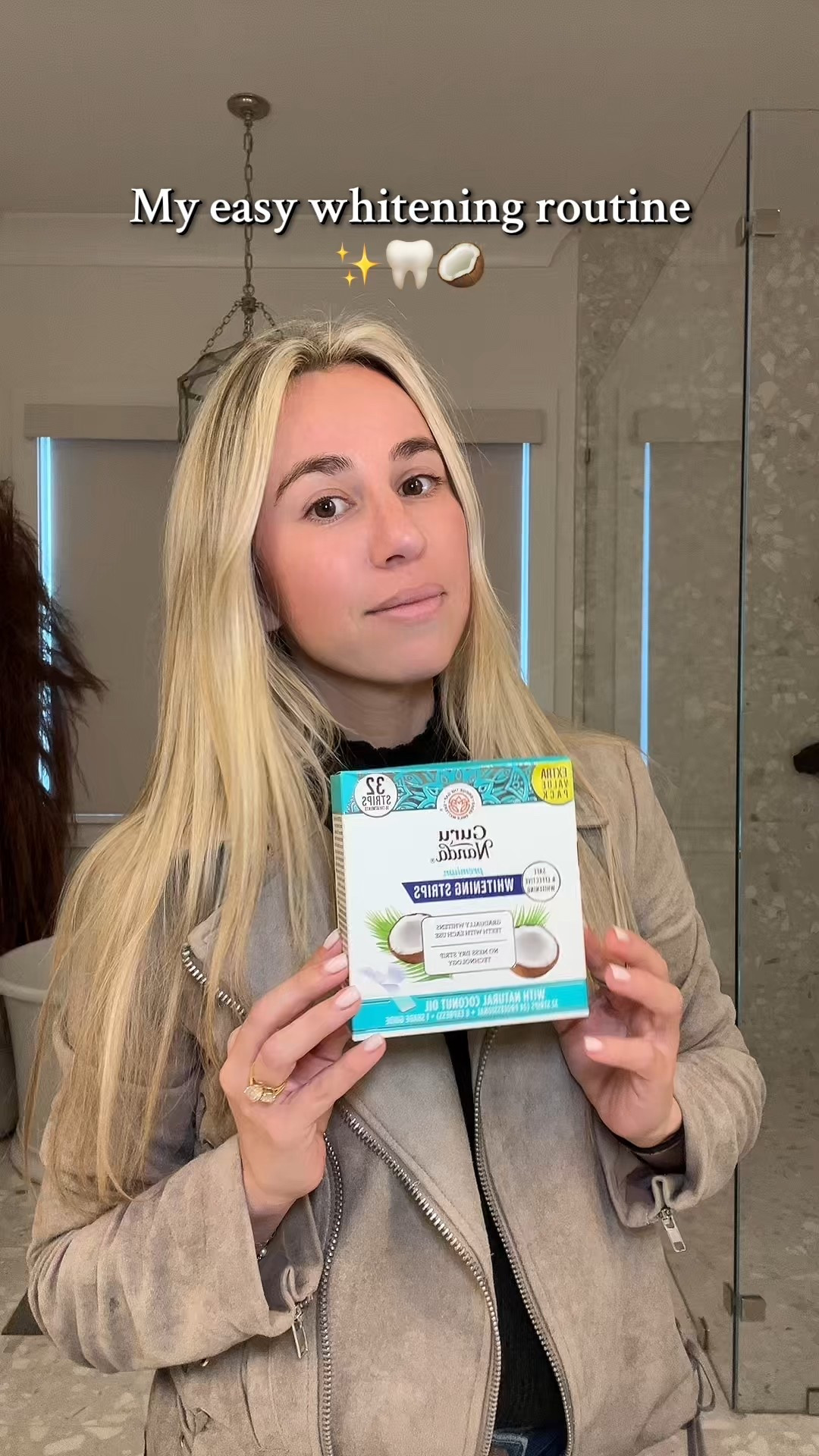 My go-to for a quick whitening touch-up! I have sensitive teeth and these don’t cause my any irritation or pain and I see results every time I use them!   
•
•
•
GuruNanda whitening strips, teeth whitening, smile prep, self-care routine, holiday ready, LTK beauty, easy teeth whitening, wellness & beauty, daily routine tips, skincare & beauty essentials, festive beauty prep, smile care routine, home teeth whitening, LTK discoverability

#LTKFindsUnder50 #LTKBeauty #LTKselfcare