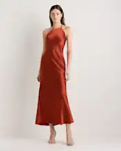 100% Washable Silk Halter Maxi Dress | Quince