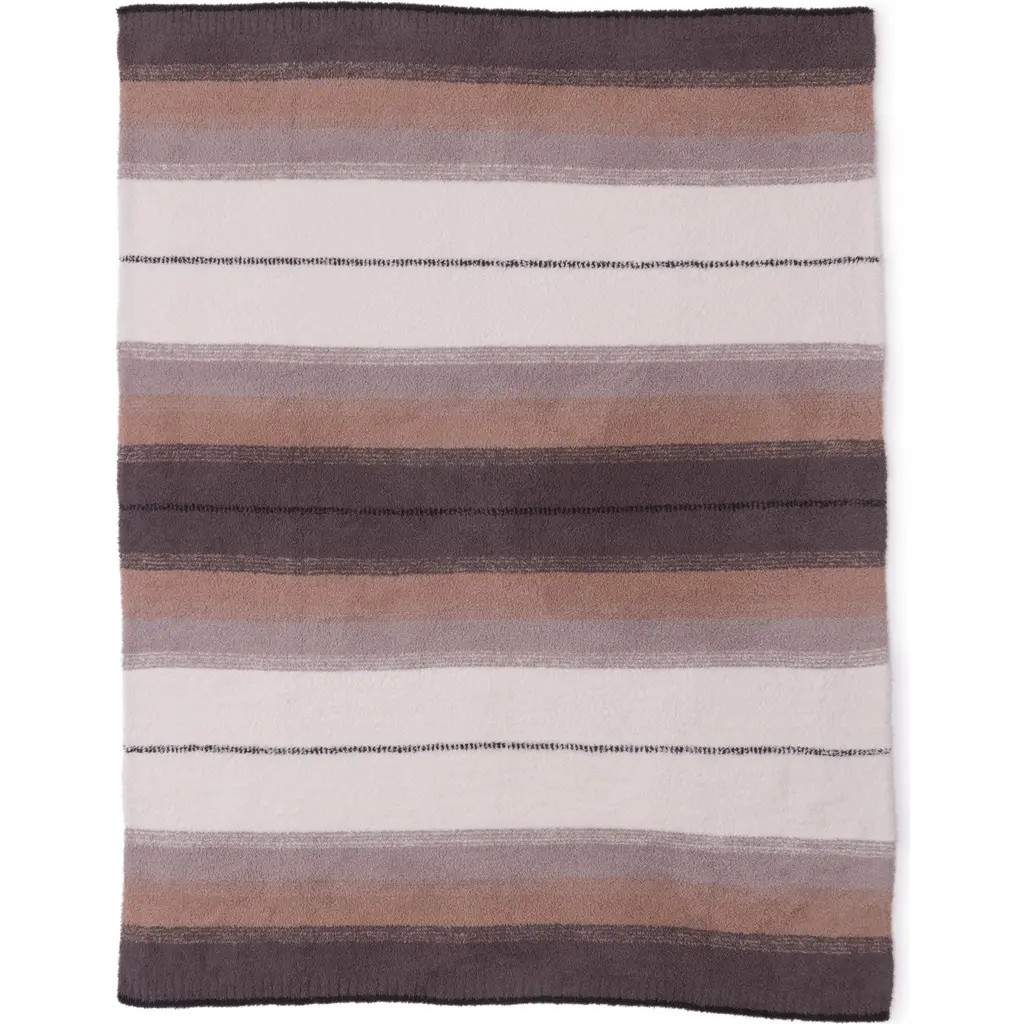 barefoot dreams CozyChic® Ombré Stripe Throw Blanket in Sable Multi at Nordstrom | Nordstrom