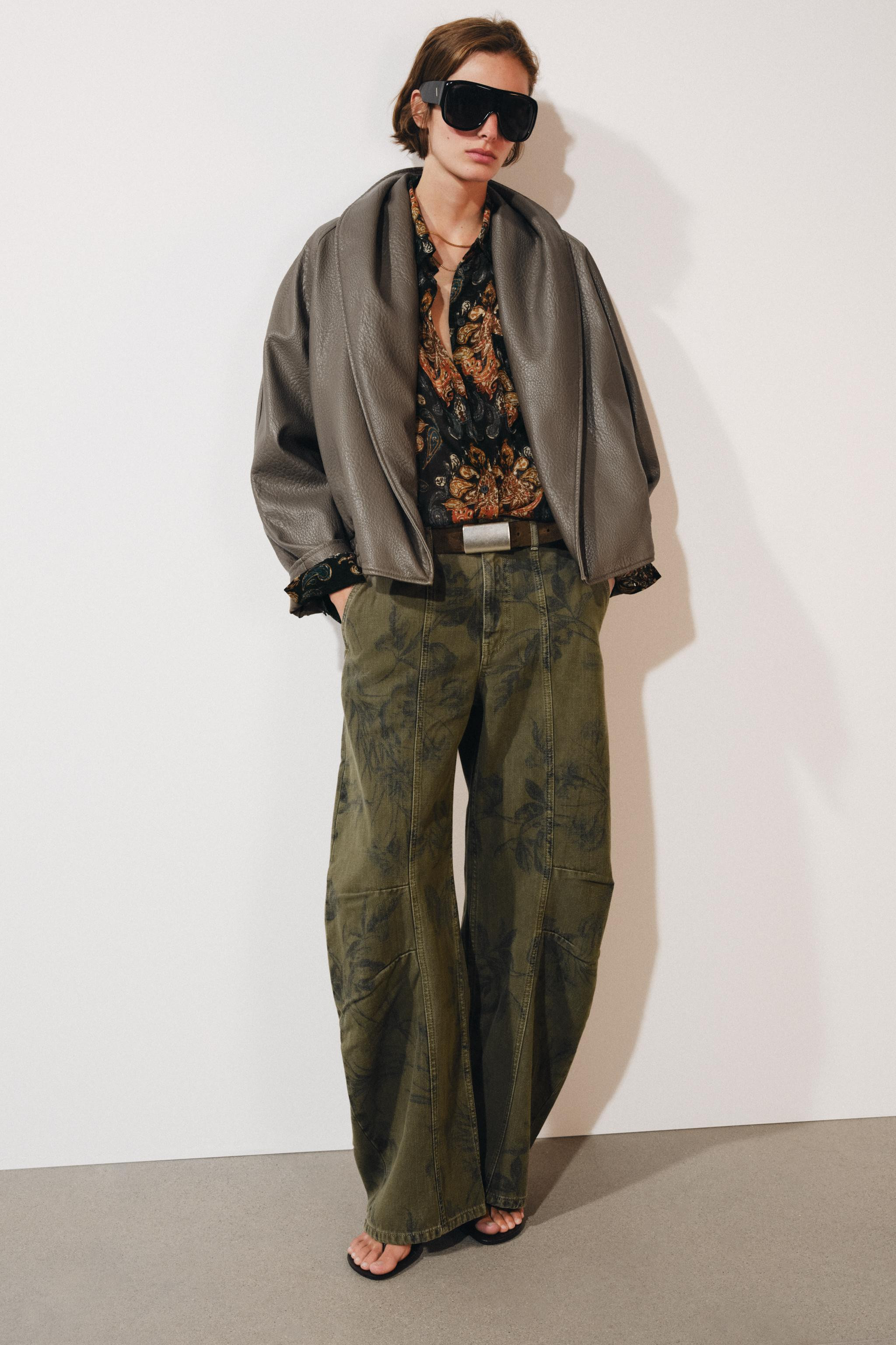 ZW COLLECTION LEATHER EFFECT DOUBLE-BREASTED JACKET | Zara UK