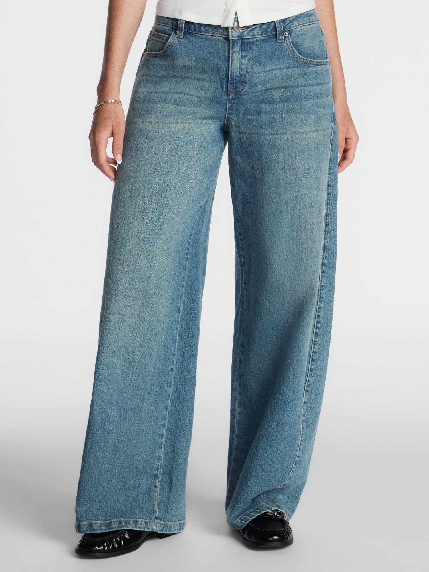 No Boundaries Ultra Baggy Barrel Jeans, 32.5'' Inseam, Women's and Women's Plus 00-4X | Walmart (US)