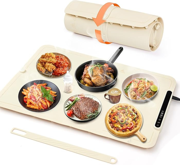 Warming Mat For Food Extra Large- 24"x16" Electric Warming Trays for Buffets Party, Food Warmers ... | Amazon (US)