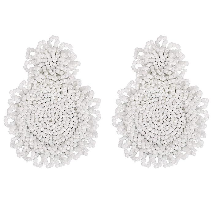 BEST LADY Statement Drop Earrings for Women - Bohemian Beaded Round Earrings, Idea Gift for Mom, ... | Amazon (US)