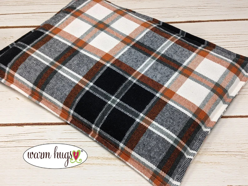 Large Flannel Warm Hug 10 x 14 Corn Bag, Microwave Heating Pad, Cabin Bed Warmer, Heated Relaxati... | Etsy (US)