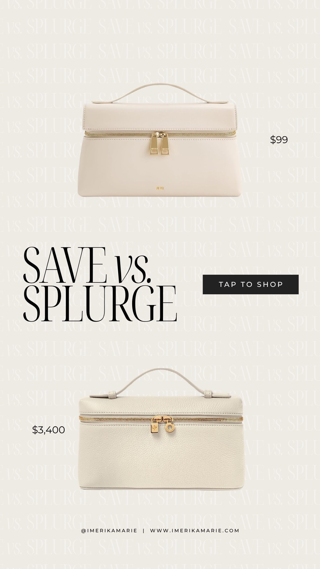 Save vs. Splurge: Designer Bags

JW PEI Women's Thea Top Handle Bag

Dare I say the save one is better? I love how structured these cosmetic bags look. They are small but make such a statement to any outfit. Perfect for a date when you just need your phone and lip gloss, because who needs a wallet, right ladies?

#LTKSaleAlert