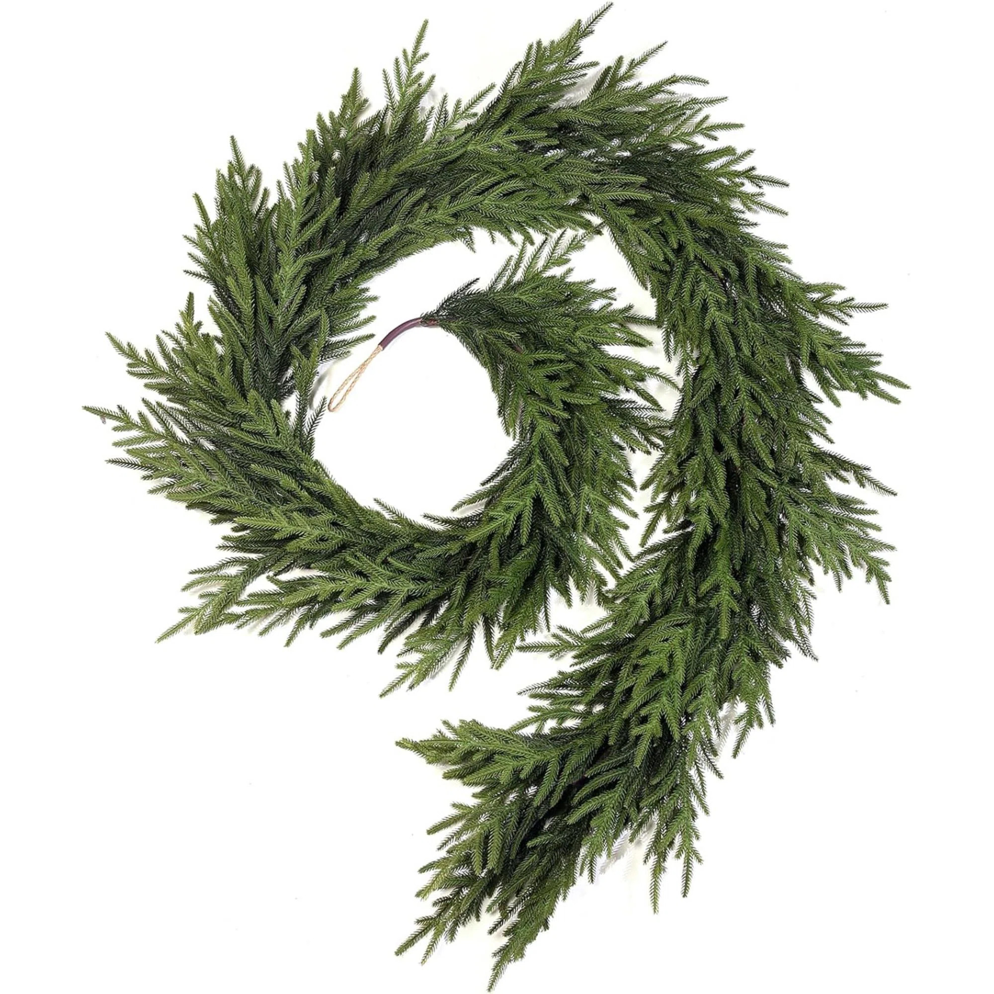 Norfolk Pine Garland - 9Ft Artificial Christmas Garland Long Faux Greenery Garland For Holiday, F... | Wayfair North America