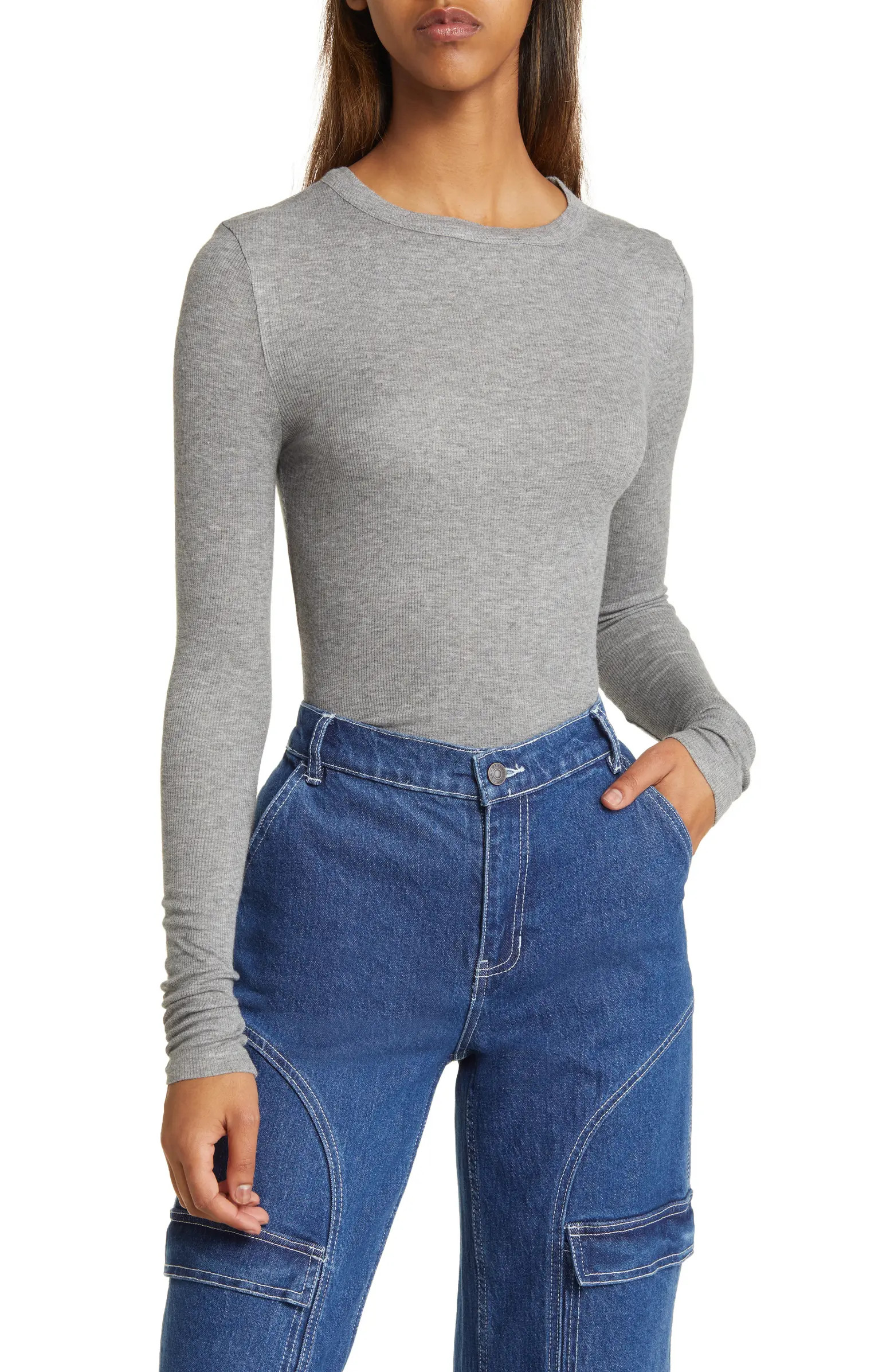 Ribbed Long Sleeve Tee | Nordstrom