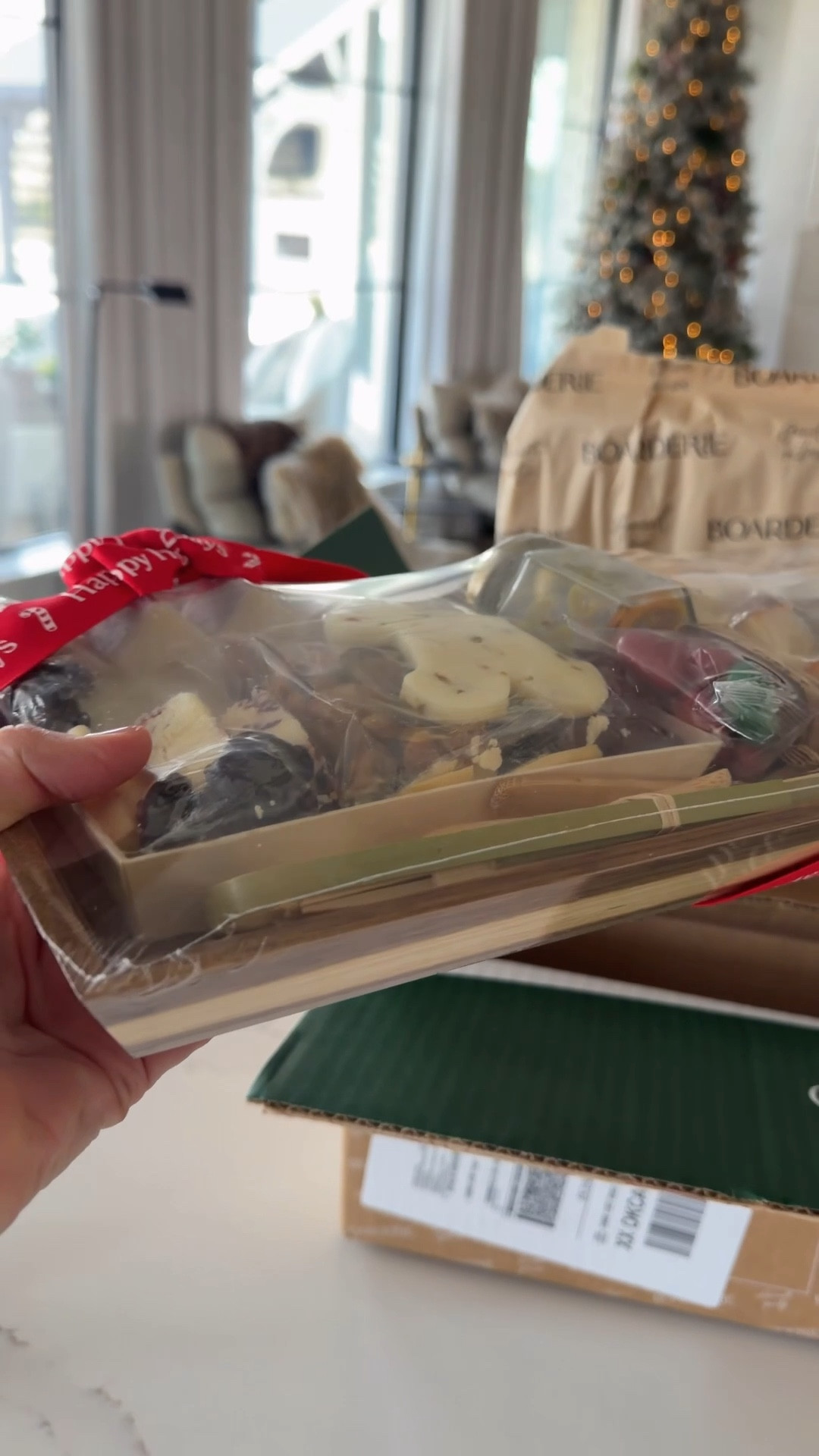 As easy as 1, 2, cheese
Shown size Christmas medium 
Boarderie made by a family not a factory 