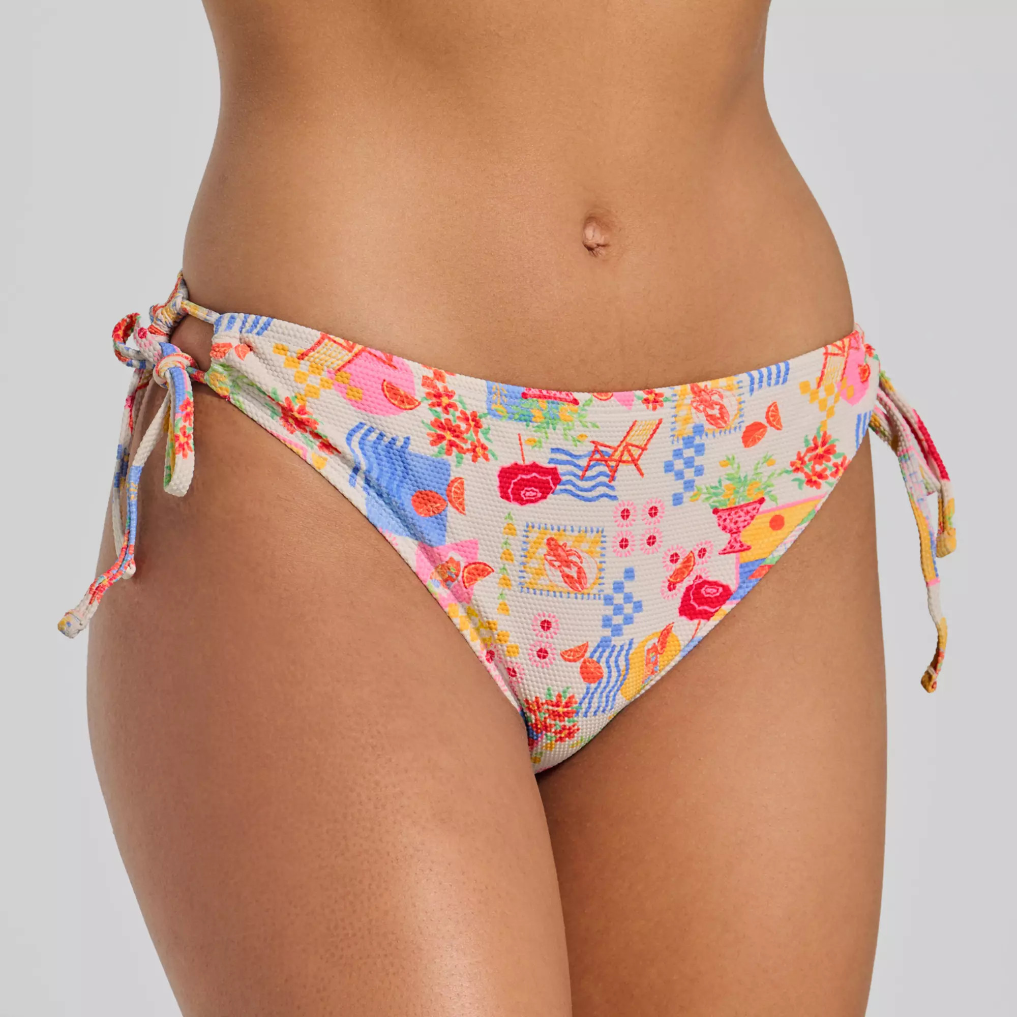 Juniors' Ninety-Nine\u00b0 Side Tie Adjustable Cheeky Hipster Swim Bottoms | Kohl's
