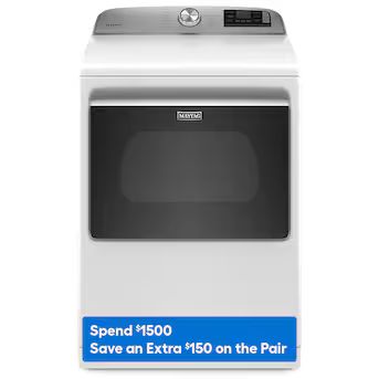 Maytag Smart Capable 7.4-cu ft Steam Cycle Smart Electric Dryer (White) ENERGY STAR | Lowe's