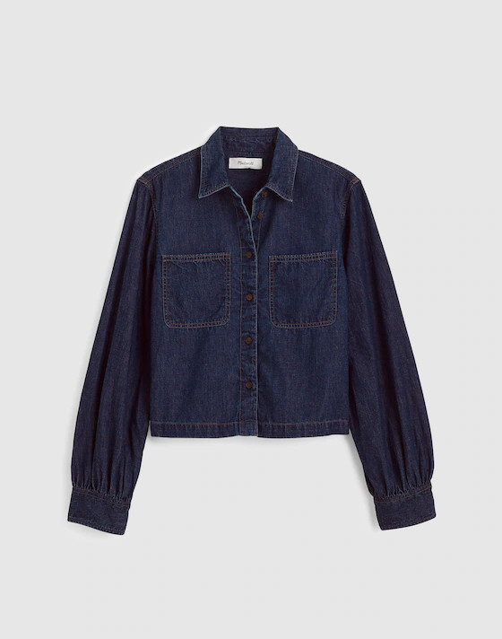 Denim Patch Pocket Button-Up Top | Madewell