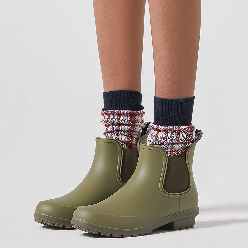 planone Short rain boots for women waterproof garden shoes anti-slipping chelsea rainboots for la... | Amazon (US)