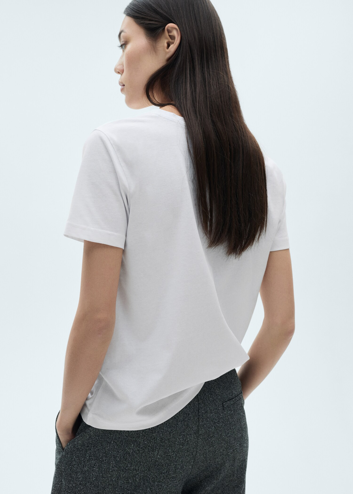 Short-sleeved cotton t-shirt - Women | MANGO Canada | Mango Canada