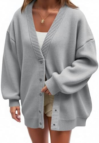 Cicy Bell Womens Oversized Chunky Cardigan Sweaters Trendy Button Down Knit Sweater 2025 Fall Win... | Amazon (US)