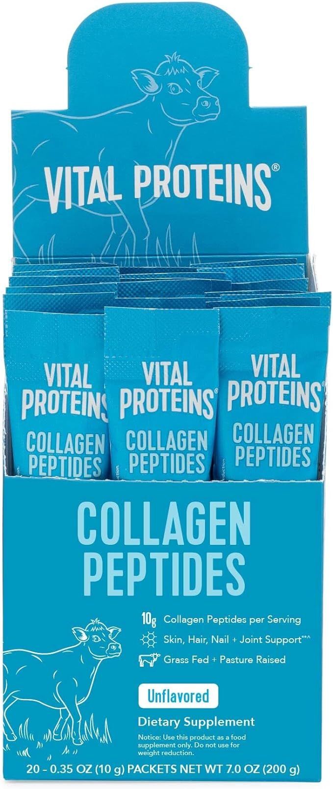 Vital Proteins Collagen Peptides Powder Supplement (Type I, III) Travel Packs, Hydrolyzed Collage... | Amazon (US)