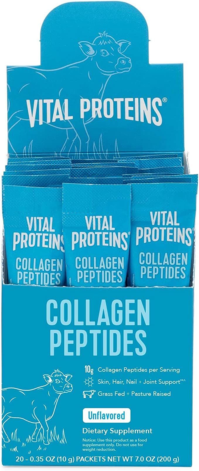 Vital Proteins Collagen Peptides Powder Supplement Travel Packs, Hydrolyzed Collagen for Skin Hai... | Amazon (US)
