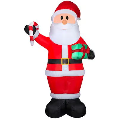 Holiday Living 12-ft Lighted Santa Christmas Inflatable | Lowe's