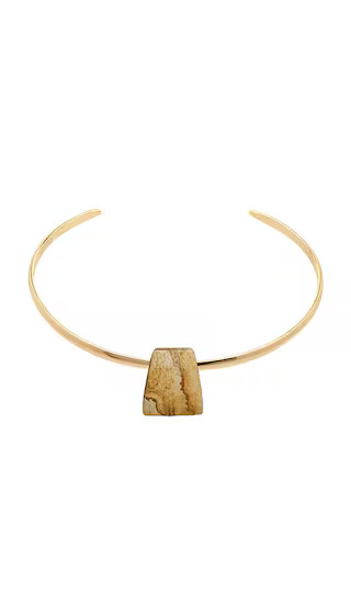 Bengali Necklace Cuff in Gold & Tiger Eye | Revolve Clothing (Global)