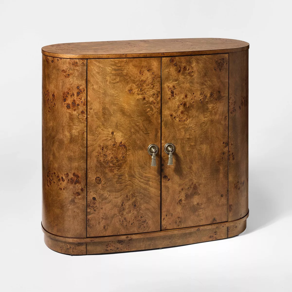 Burled Wood 2 Door Storage Cabinet with Decorative Hardware Dark Brown - Threshold™ designed wi... | Target