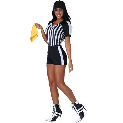 HalloweenCostumes.com Large Women Racy Referee Costume for Women, Black/White/Yellow | Target