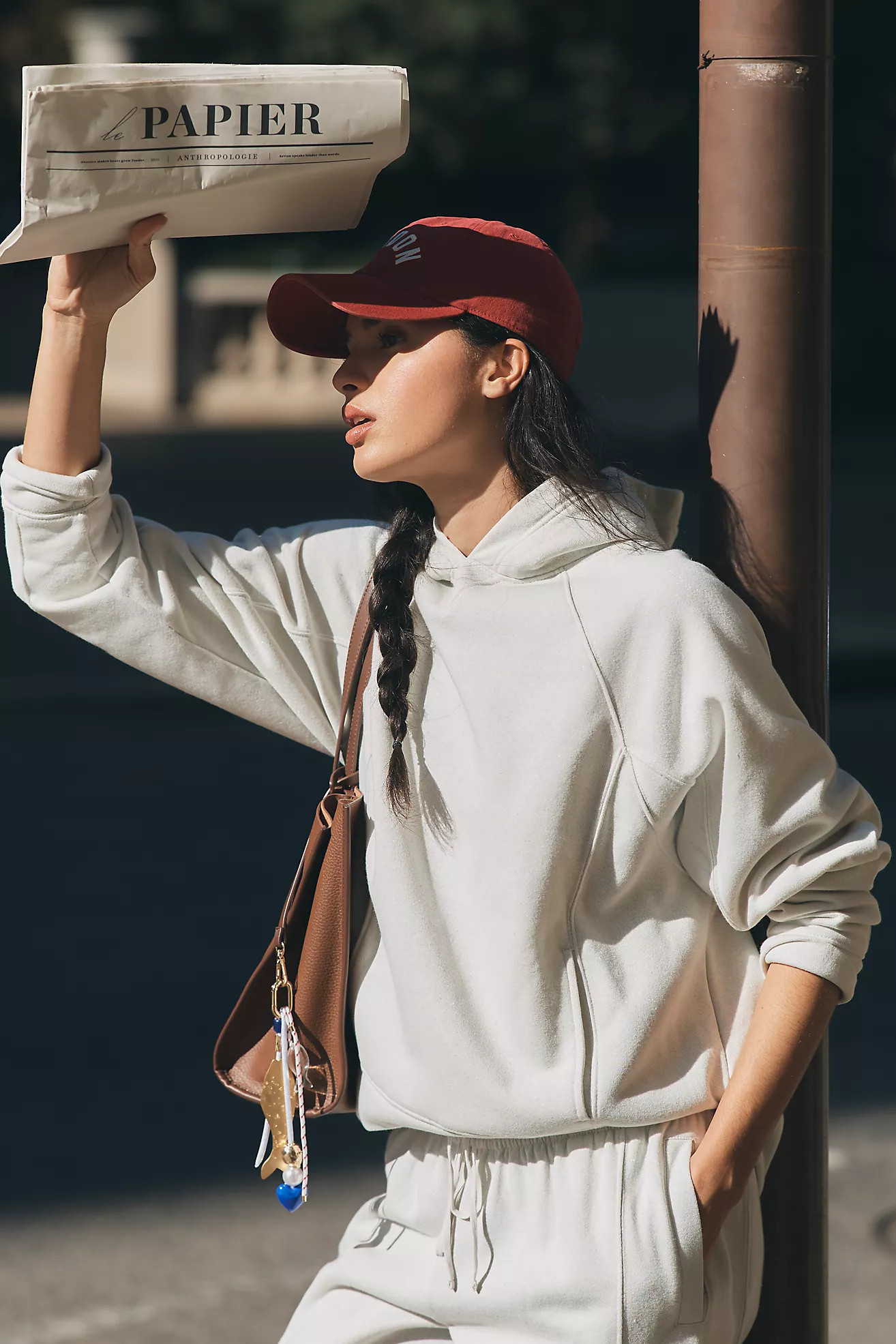 Daily Practice by Anthropologie Sparkle Pullover Hooded Sweater | Anthropologie (US)