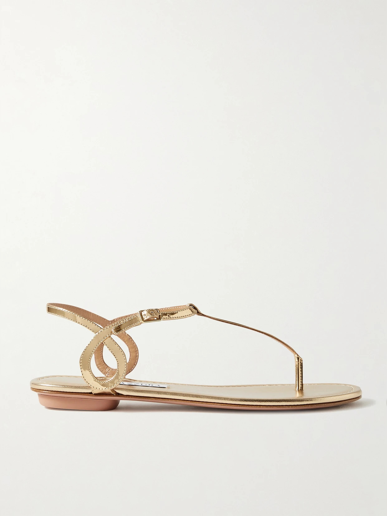 Aquazzura - Almost Bare Metallic Leather Sandals - Gold | NET-A-PORTER (US)