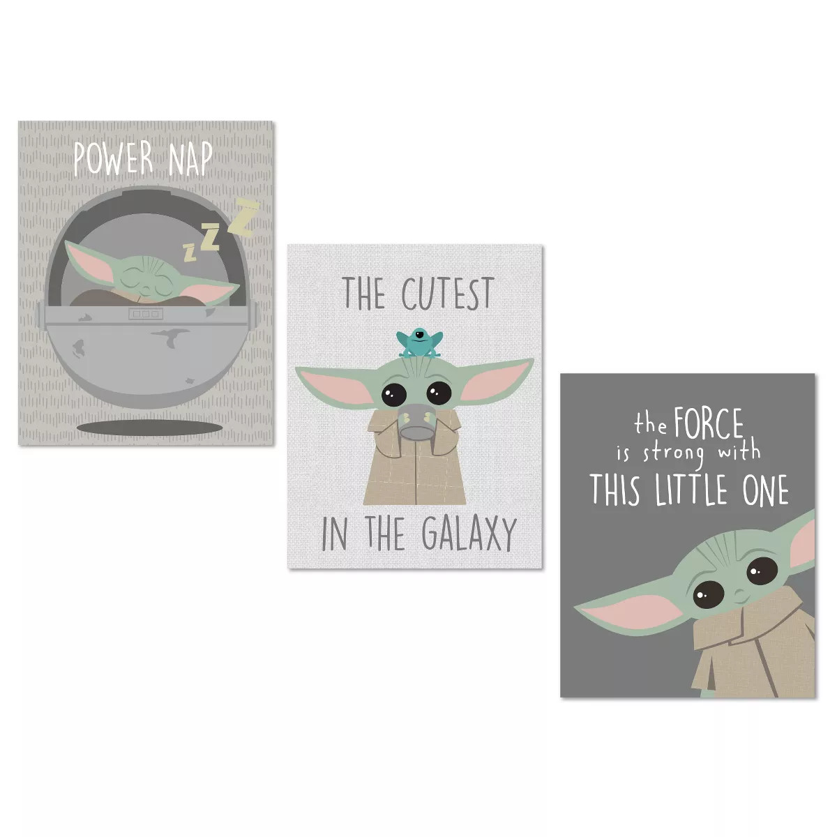 Lambs & Ivy Star Wars The Child/Baby Yoda Unframed Nursery Wall Art Decor 3pc | Target