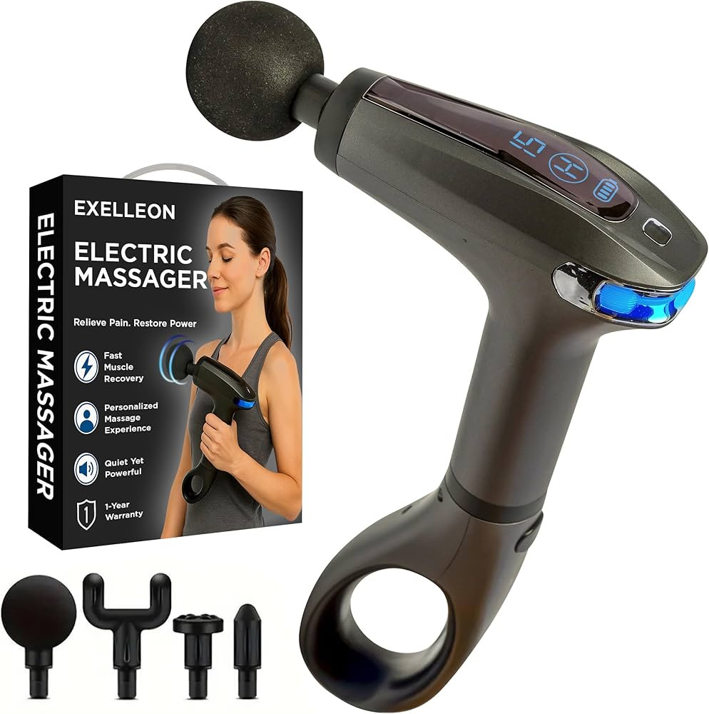 Massage Gun Deep Tissue | Percussion Massager for Back and Neck Pain Relief | Portable Handheld M... | Amazon (US)