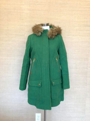 NWT JCrew $365 Chateau Parka Italian Stadium-Cloth Wool Sz 2 Heather Grass G9093  | eBay | eBay US