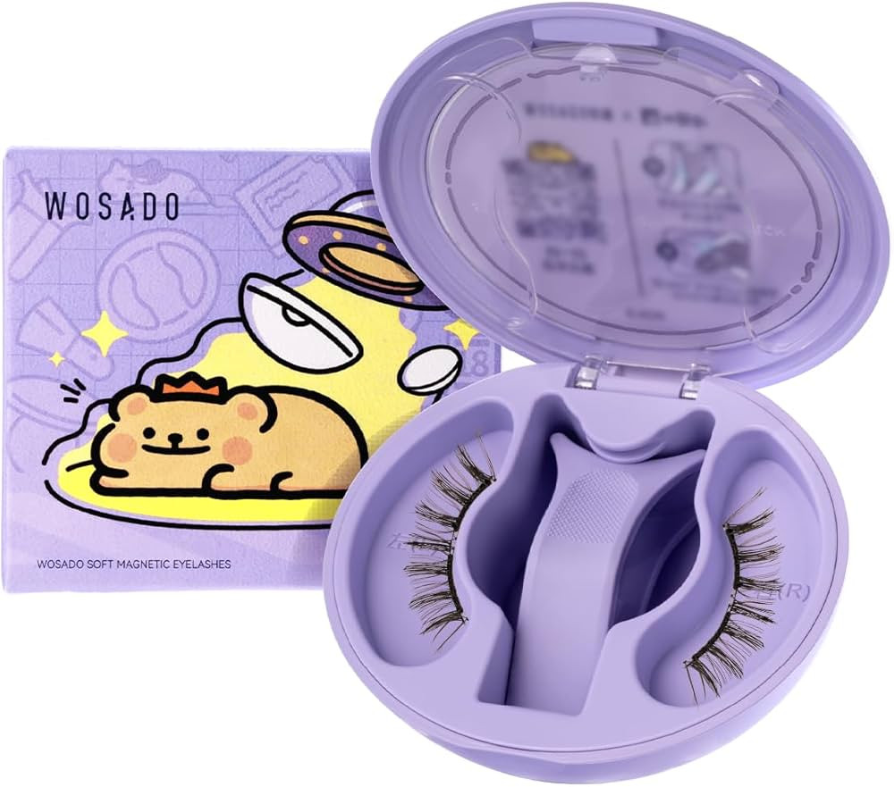 WOSADO×BearisBug Soft Magnetic Eyelashes Kit with Applicator, [No.17 Ice Black] 21.5mm Reusable ... | Amazon (US)