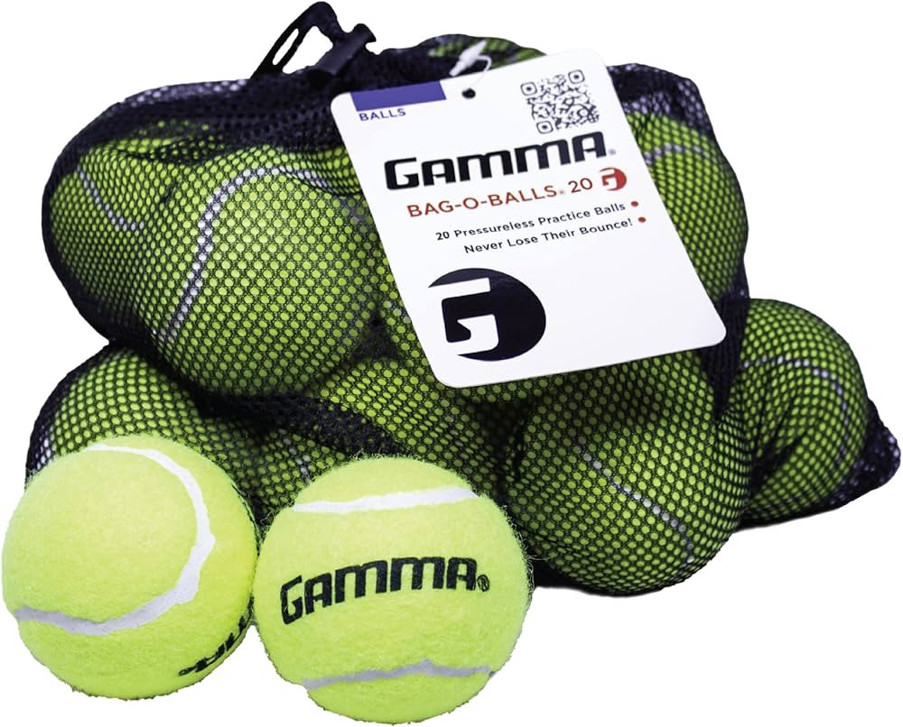 GAMMA Bag of Pressureless Tennis Balls - Sturdy & Reuseable Mesh Bag with Drawstring for Easy Tra... | Amazon (US)