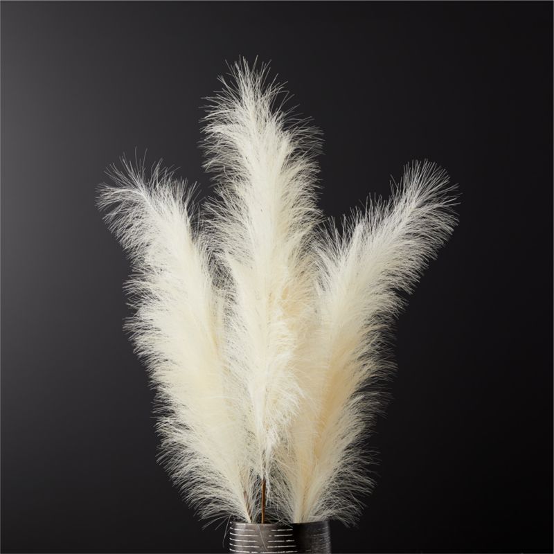 Faux Pampas Grass Ivory Stem Set of 3CB2 Exclusive In stock and ready to ship. ZIP Code 33601Cha... | CB2
