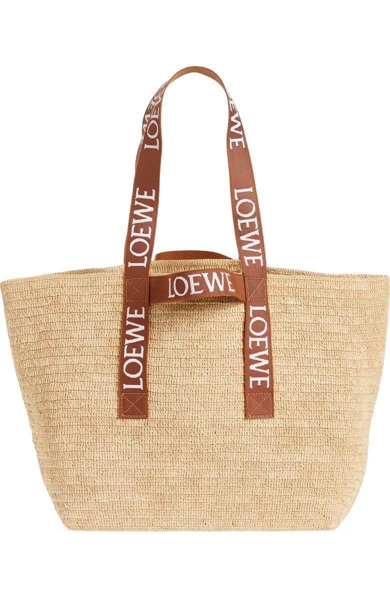 Logo Strap Woven Straw Basket Bag | Nordstrom