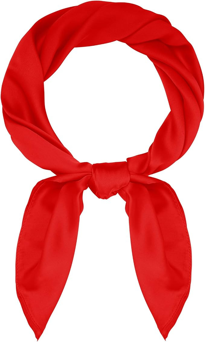 Satin Scarf Square Scarf Neck Hair Scarf Handkerchief Bandanas for Women Men Girls Boys Costume A... | Amazon (US)