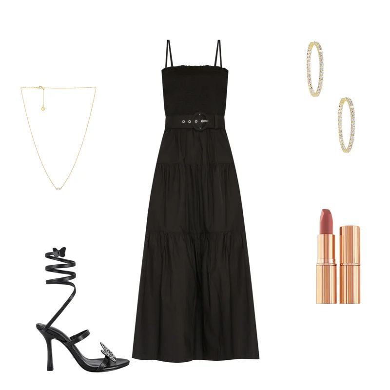 Lovers + Friends Lauren Midi Dress in Black Polka Dot | Revolve Clothing (Global)