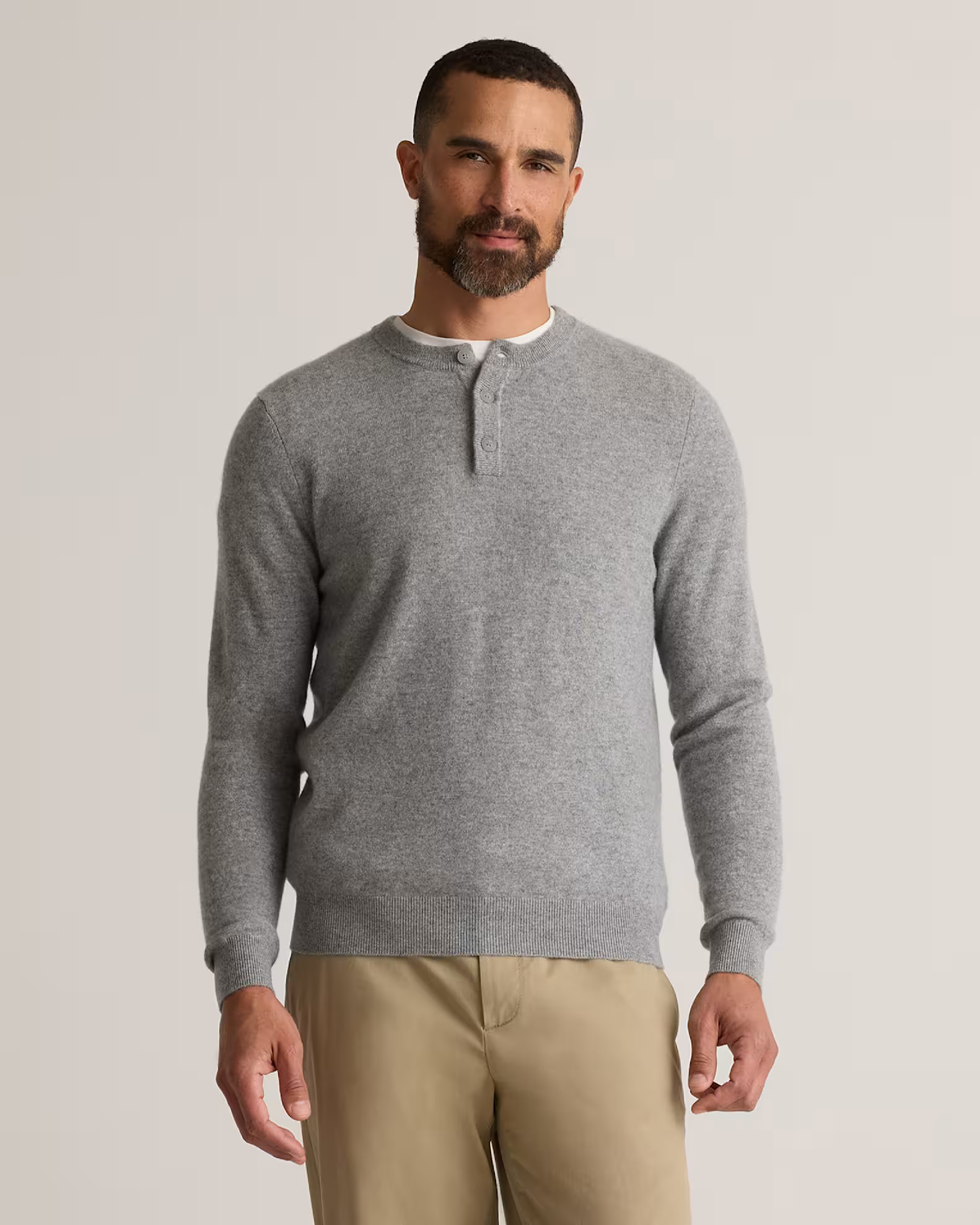 Mongolian Cashmere Henley Sweater | Quince