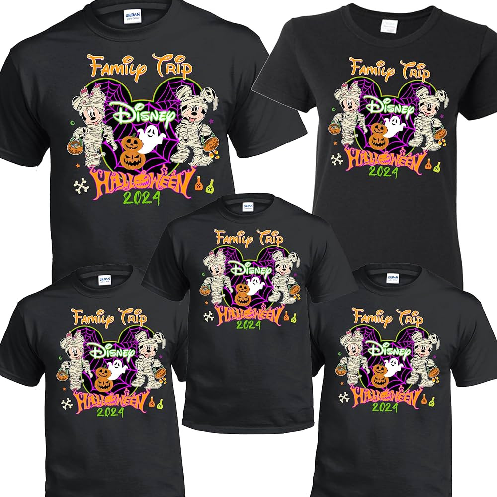 Halloween Family Black Shirt for Disney Halloween Party Custom Halloween Shirts Customized Matchi... | Amazon (US)