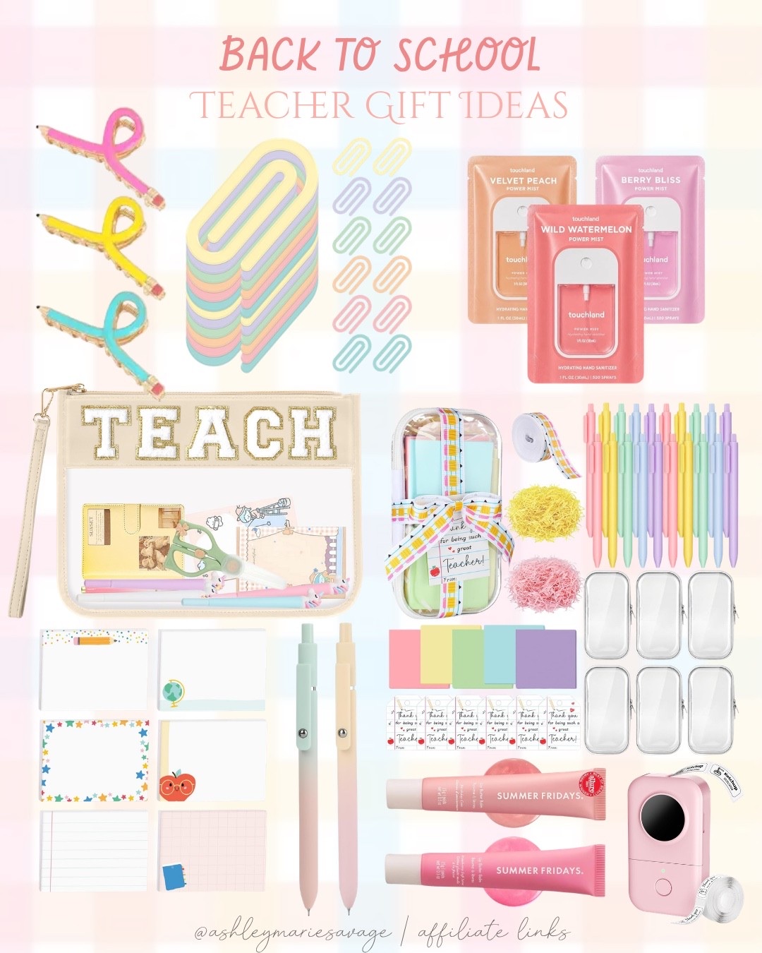 Back to school is right around the corner, and these Amazon finds make the perfect teacher gifts!!! 📚✂️✏️ Such an easy way to start the year off right!!! 🤍✨