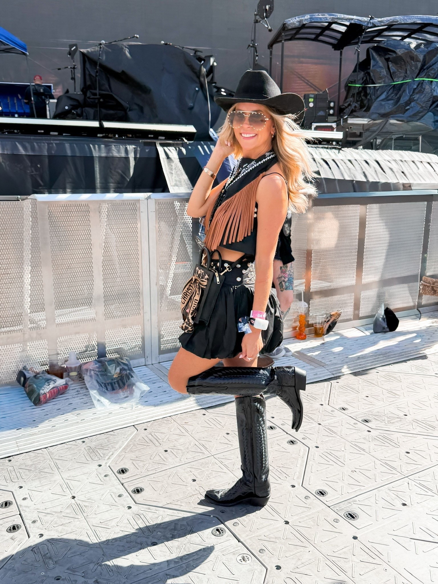 Country concert outfit for Morgan Wallen! 
Vici set size small 
Luchesse boots 
Glitzy Bella accessories use code ASHLEE20 
Clear bag

#LTKOver40 #LTKPetite #LTKootd