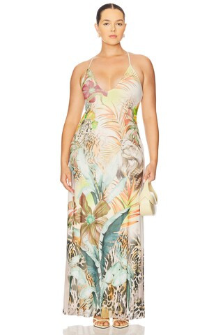 AFRM Romy Dress in Placed Desert Tropic from Revolve.com | Revolve Clothing (Global)