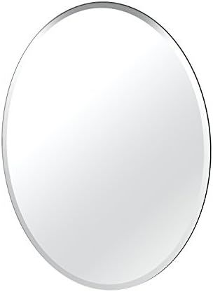 Gatco 1801 Flush Mount Frameless Oval Mirror, 32" H x 24" W, Silver | Amazon (US)