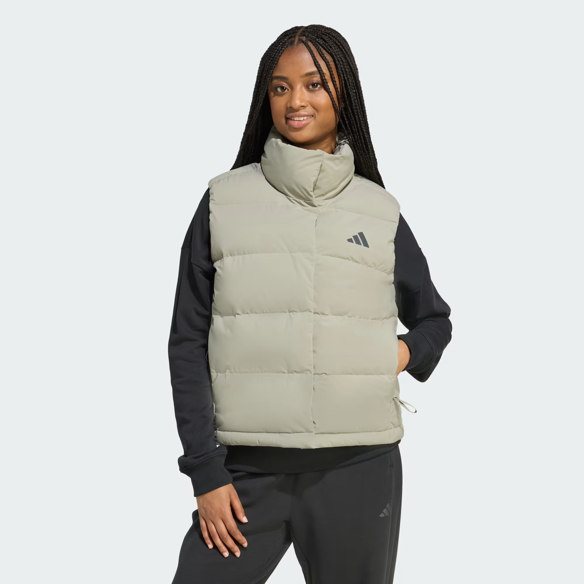 adidas Helionic CLIMAWARM Relaxed Down Vest - Green | Free Shipping with adiClub | adidas US | adidas (US)