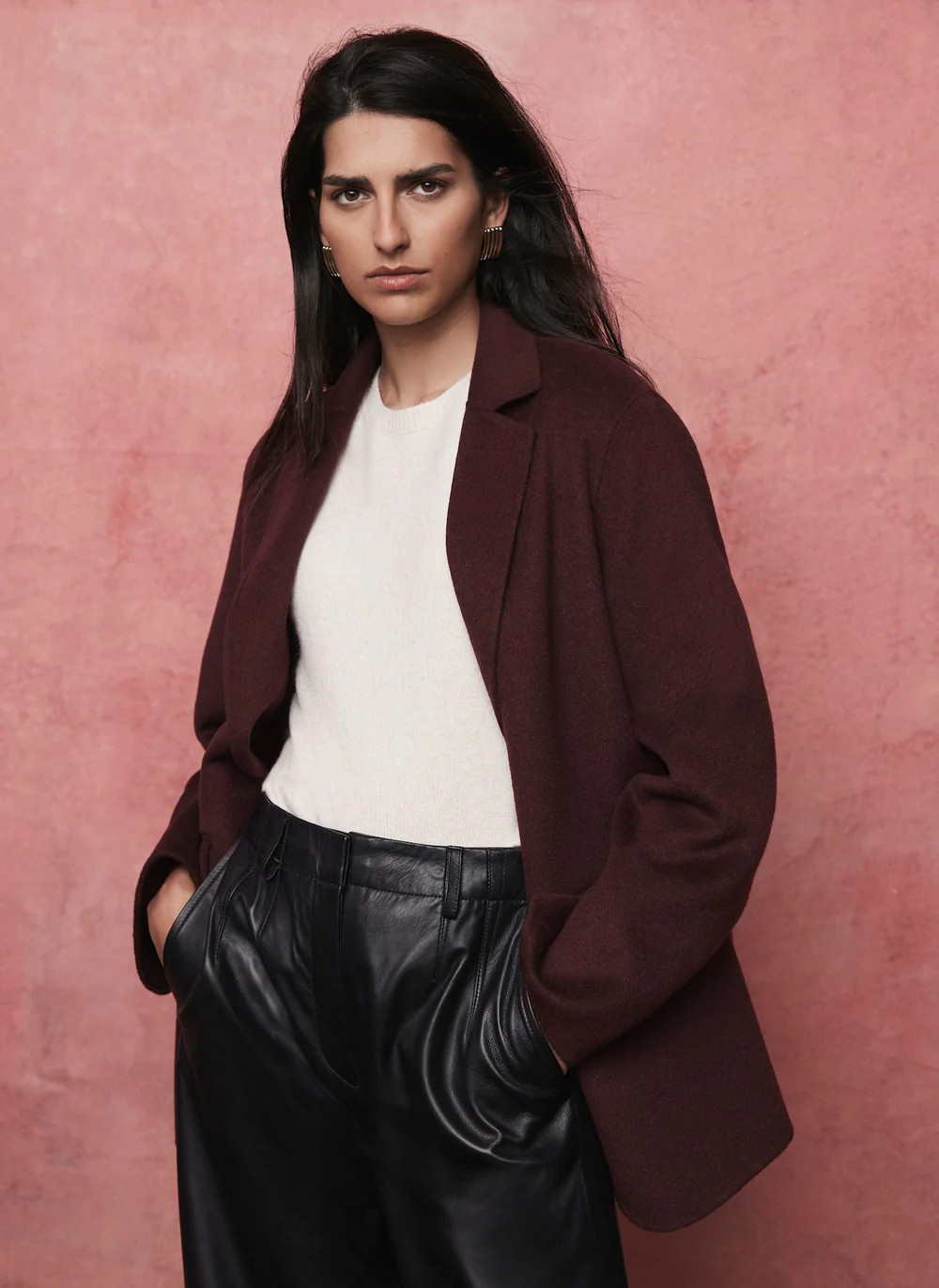 Light Grey Wool Blend Hand Finished Blazer | Mint Velvet